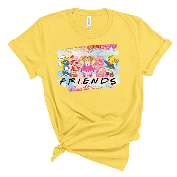 Friends 80’s Cartoon Custom T-Shirt - Picture 2 of 6